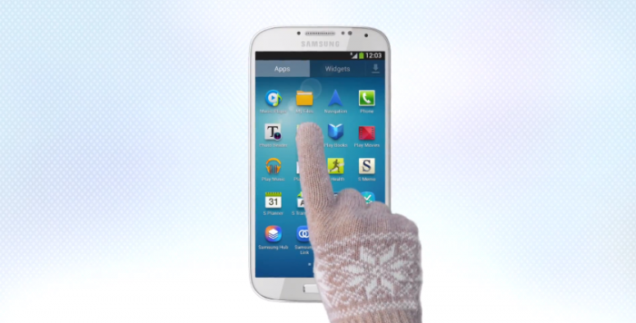 Samsung Galaxy Glove mode