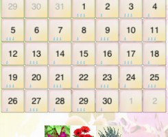 uFlowers calendar