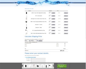 Clearwater. Checkout page