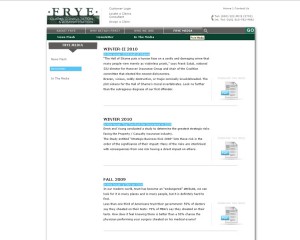 Frye. Media page