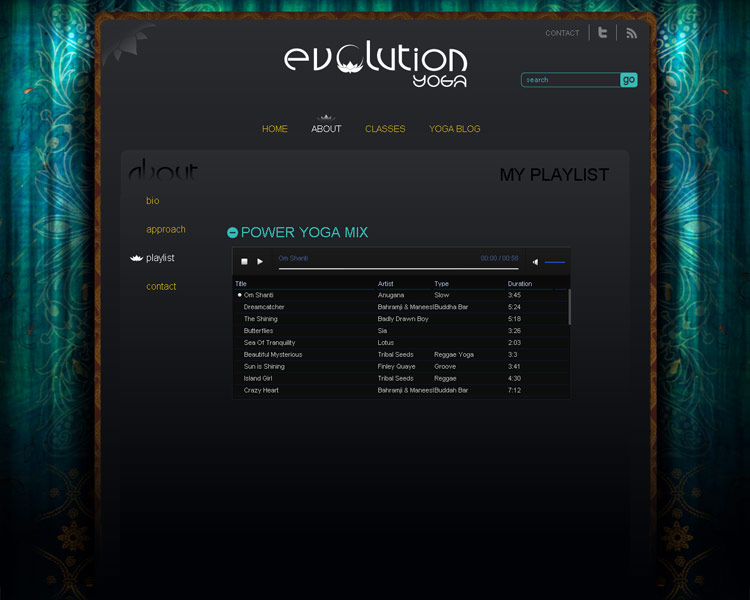 Evolution Yoga. Playlist