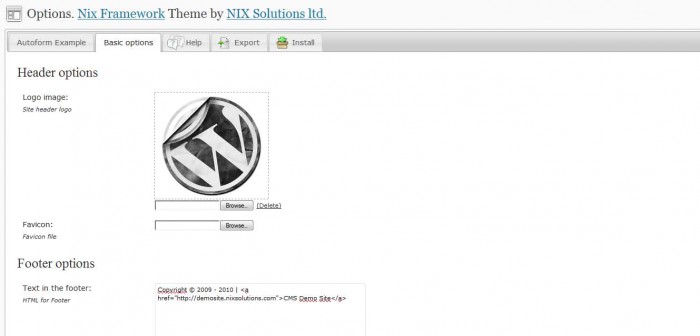 Professional WordPress framework: Basic Options Professional WordPress framework: Basic Options