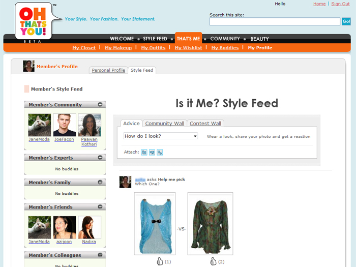 Oh That’s You! - My Profile