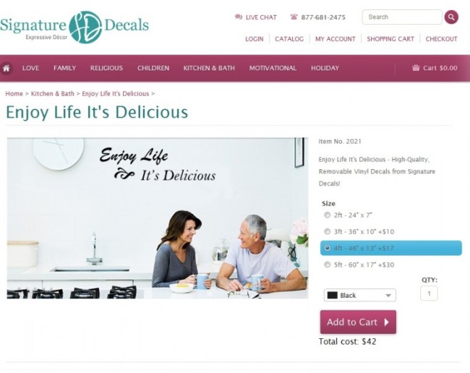 Signature Decals – Kitchen and Bath