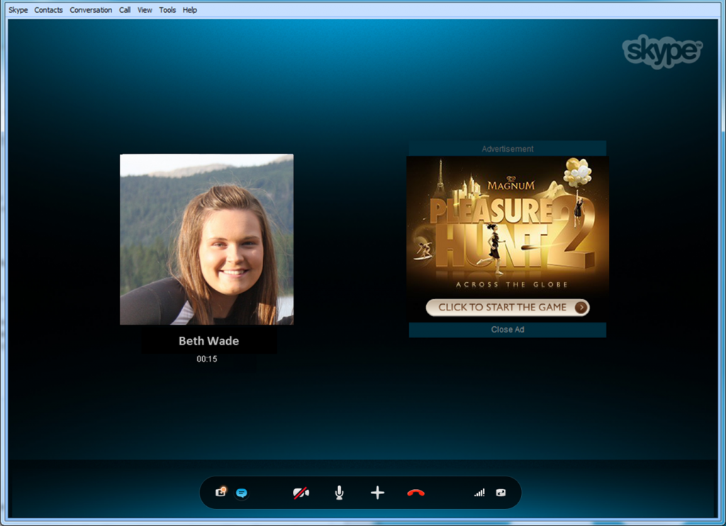 Skype будет показывать рекламу во время разговоров пользователей